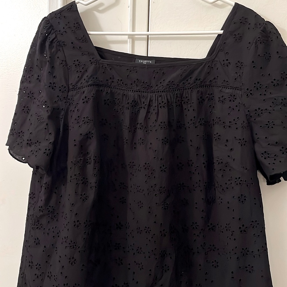 Black Womans Plus Size Blouse - image 1